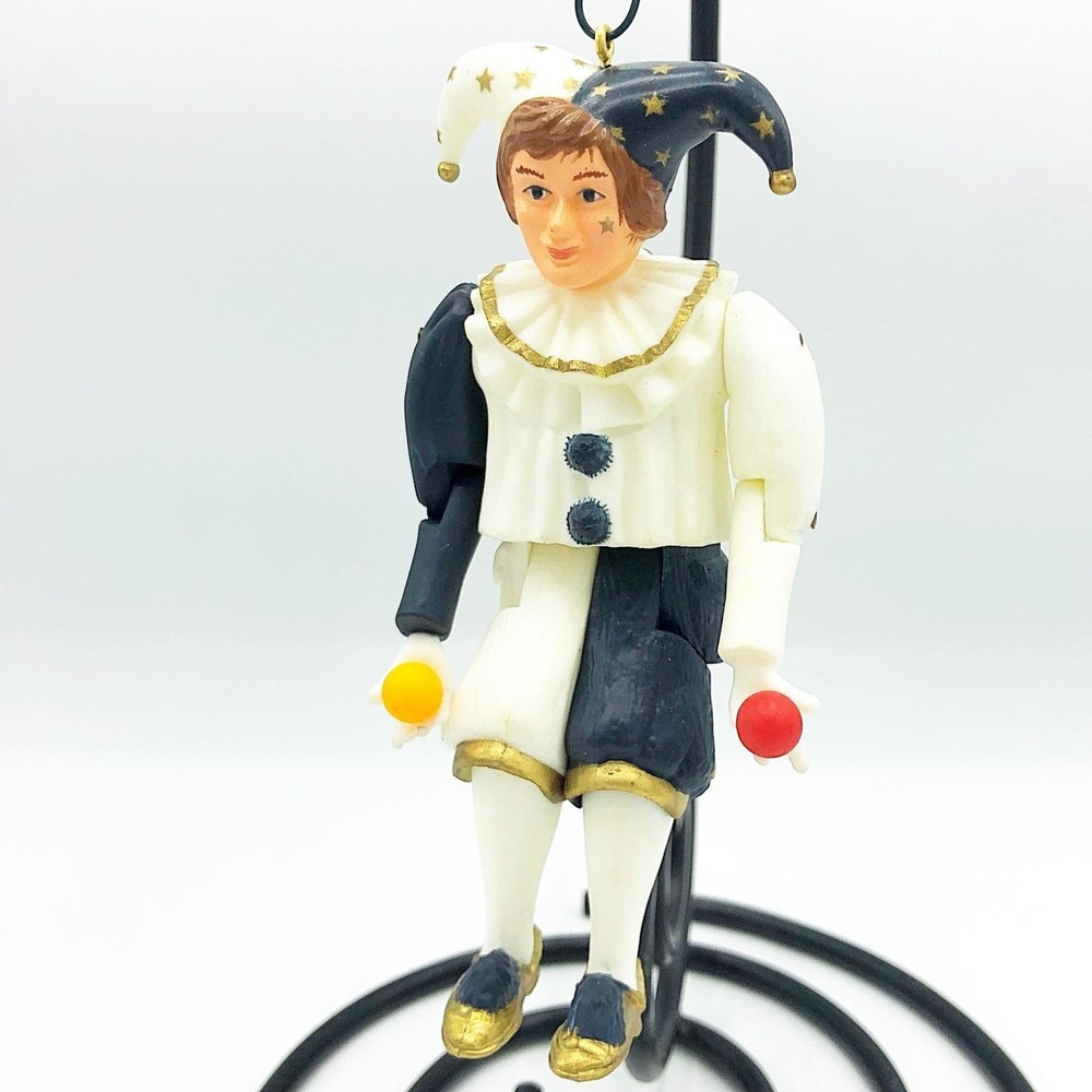 Holiday Jester 1984 Porcelain Hallmark Ornament Poseable Arms and Legs